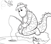 Dorothy the Dinosaur Fishing